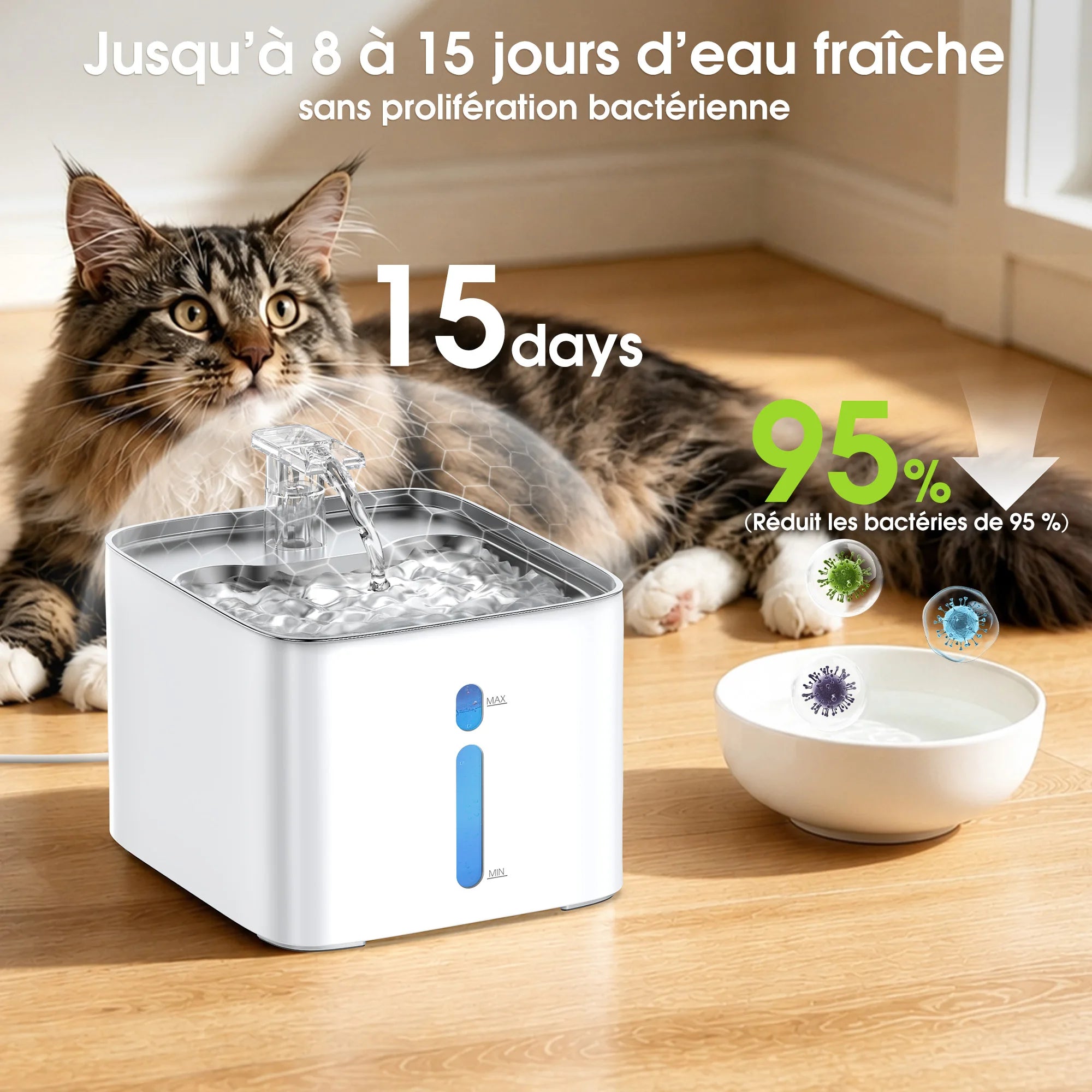 Fontaine à eau en inox 4,2 L