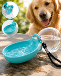 Gourde de promenade pliable avec bol intégré pour chien