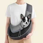 Sac à bandoulière avec filet respirant pour chat et petit chien