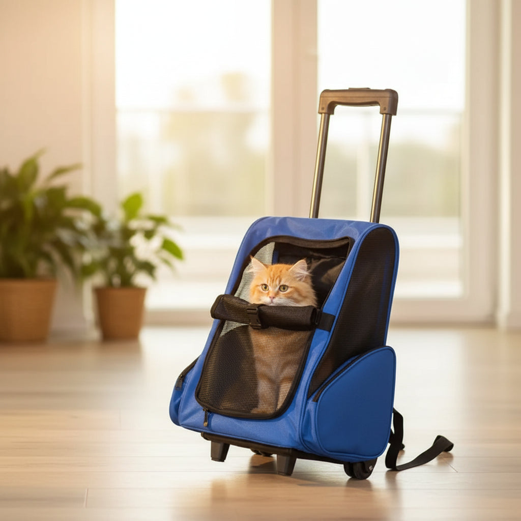 Sac de transport à roulettes avec poignée télescopique