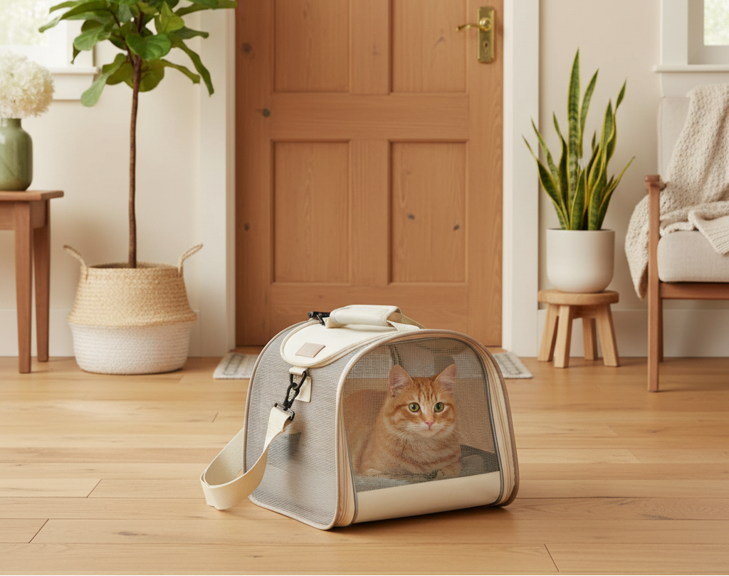 Sac de transport pliable à épaule pour chat et petit chien