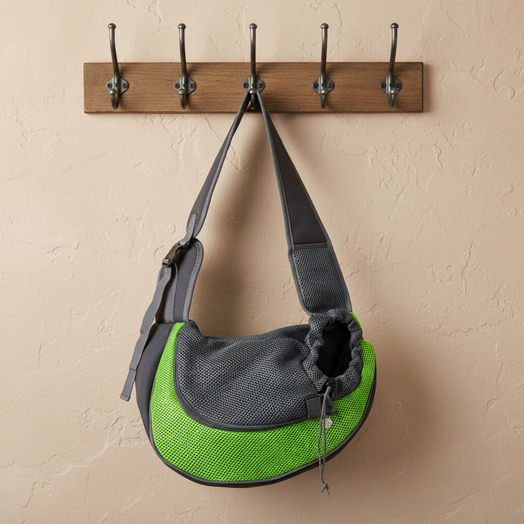 Sac à bandoulière avec filet respirant pour chat et petit chien