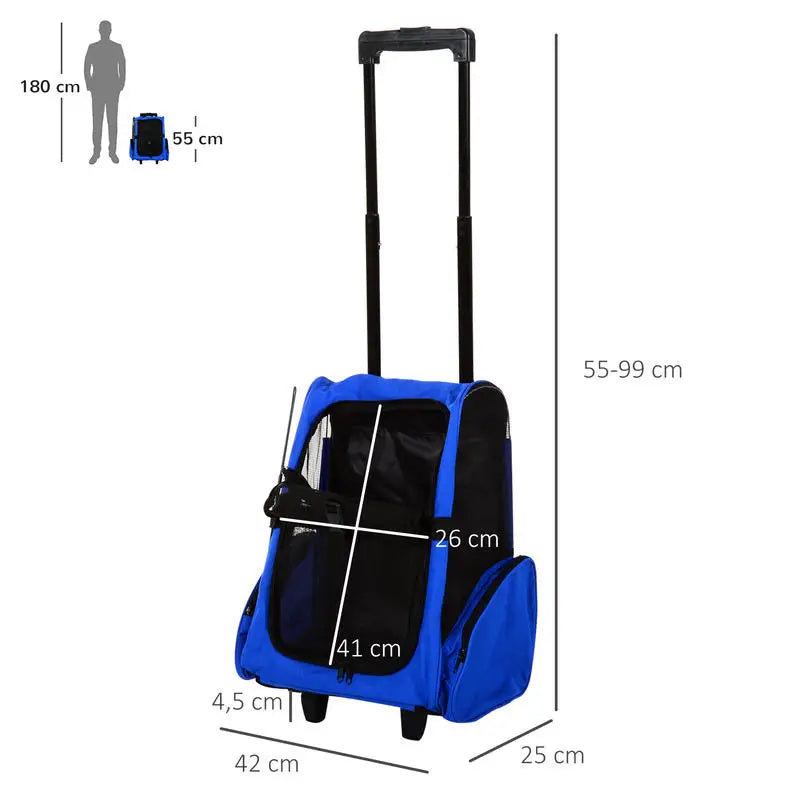 Sac de transport à roulettes avec poignée télescopique