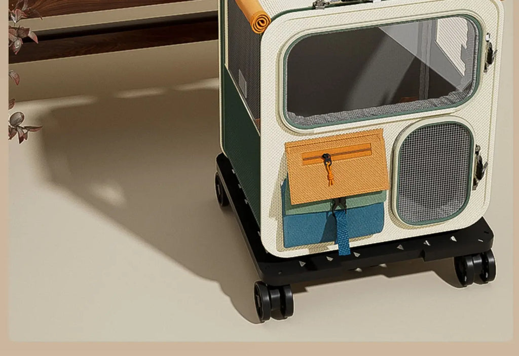 Sac de transport à roulettes pour grand chat et petit chien