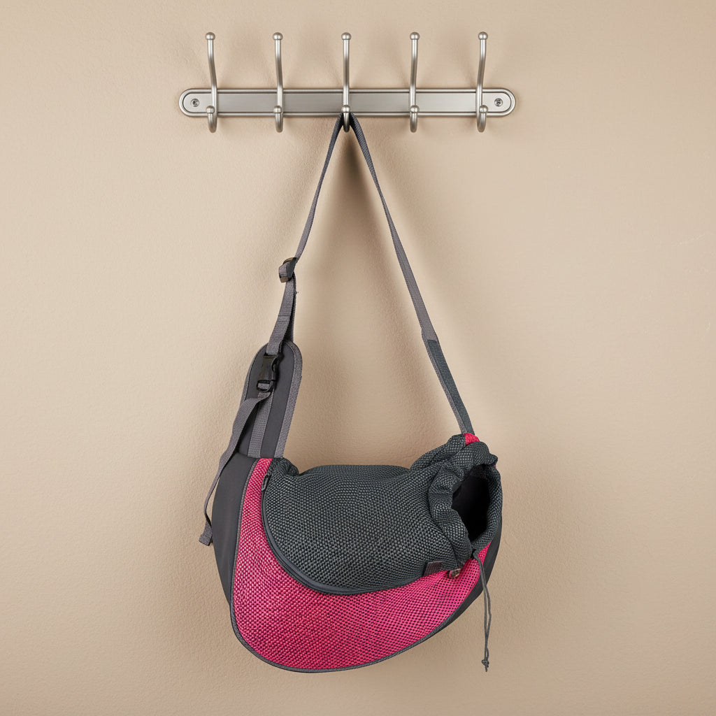 Sac à bandoulière avec filet respirant pour chat et petit chien