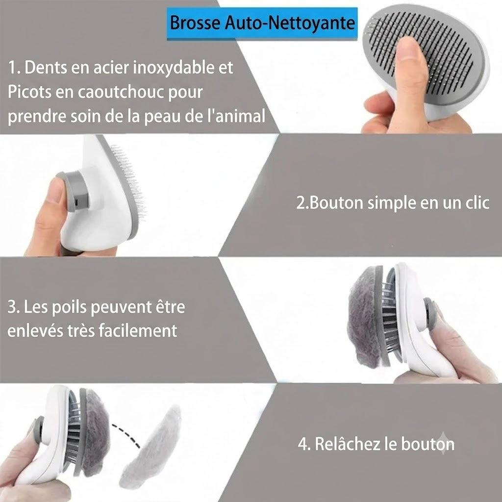 Brosse nettoyante pour poils