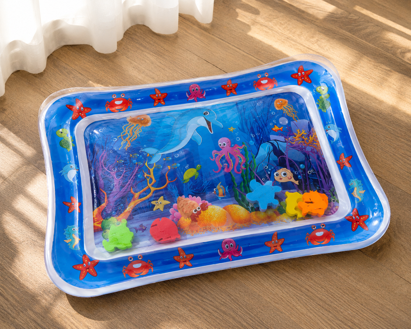 Sensorischer, aufblasbarer Wasserspielteppich