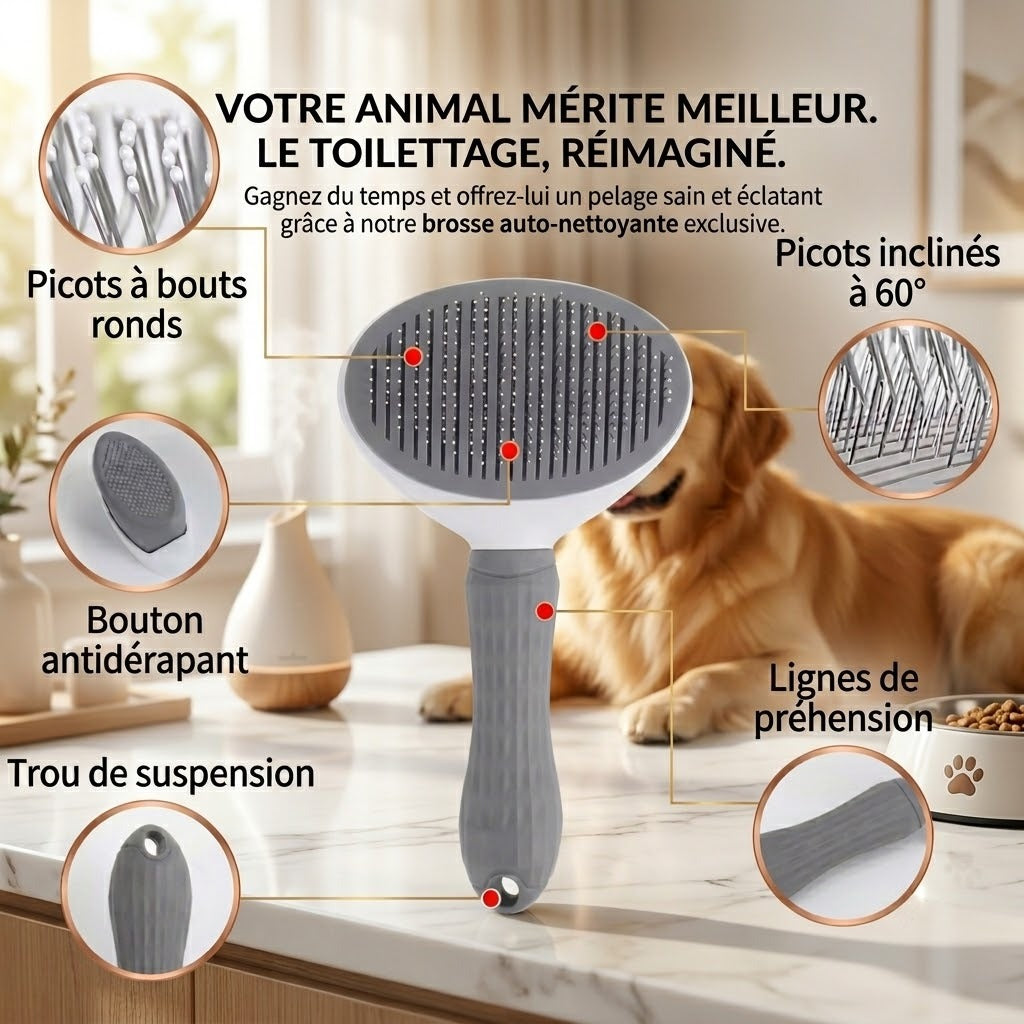Brosse nettoyante pour poils