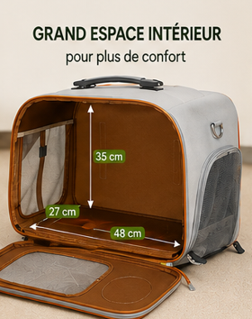 Trolley de transport à roulettes pour chien et chat