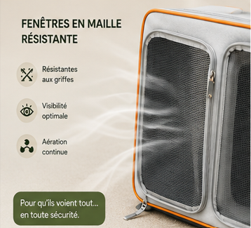 Trolley de transport à roulettes pour chien et chat