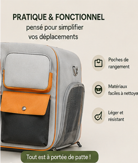 Trolley de transport à roulettes pour chien et chat