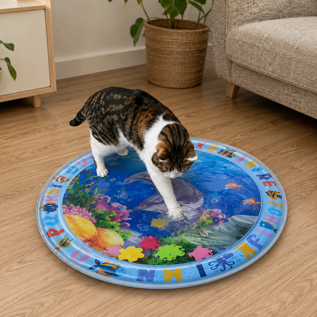 Tapis d'eau sensoriel gonflable pour chat et chien