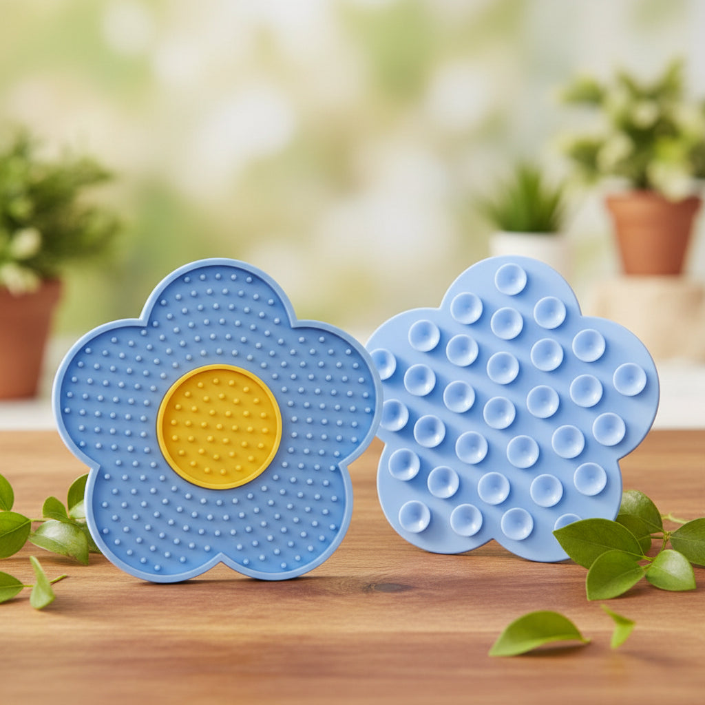 Tapis de léchage en fleur pour chien et chat
